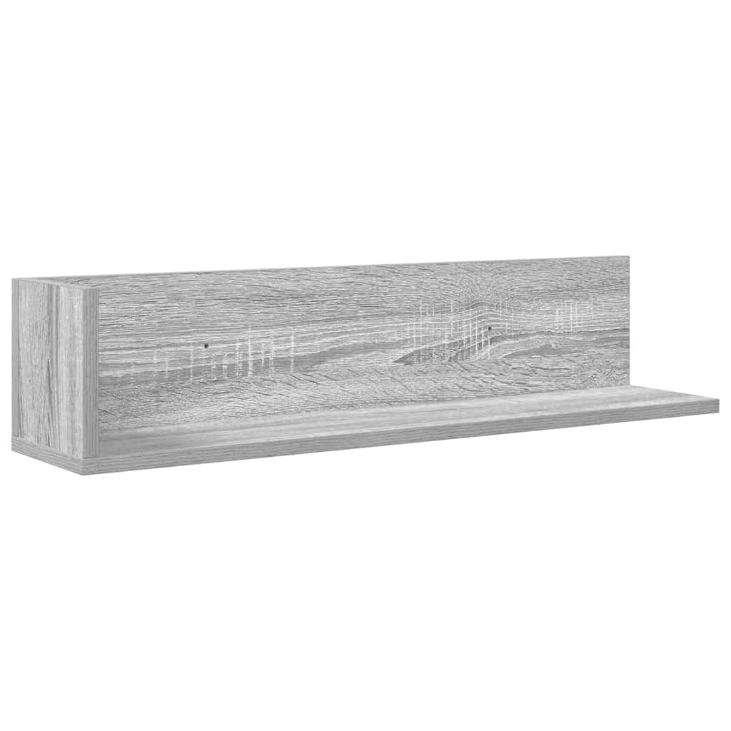 Wall Shelves 2 pcs Grey Sonoma 75x16.5x16.5 cm Engineered Wood