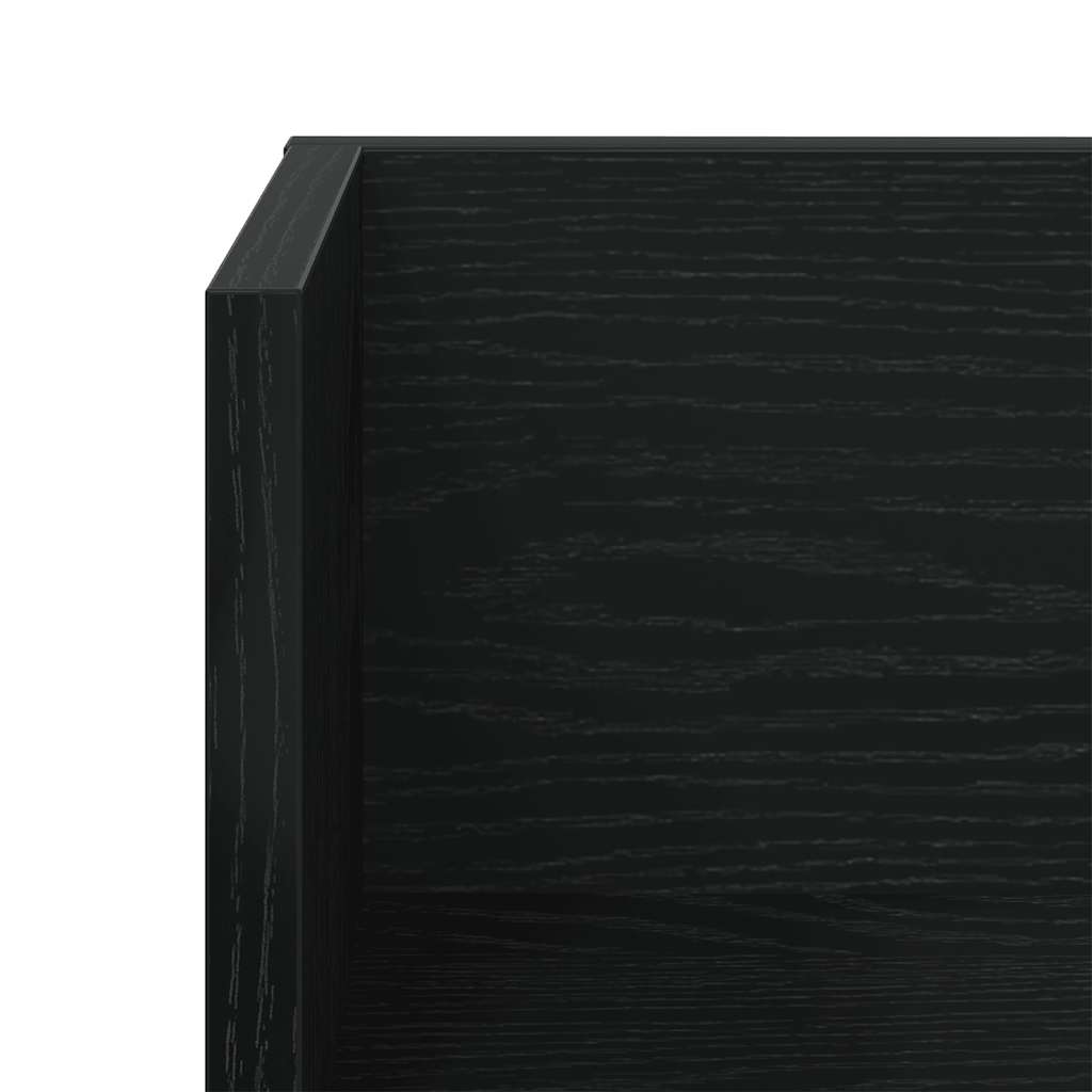 Wall Shelves 2 pcs Black 100x16.5x16.5 cm Engineered Wood