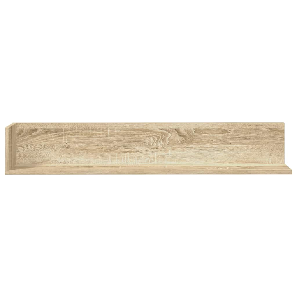 Wall Shelves 2 pcs Sonoma Oak 100x16.5x16.5 cm Engineered Wood