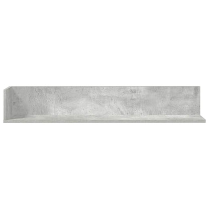 Wall Shelves 2 pcs Concrete Grey 100x16.5x16.5 cm Engineered Wood