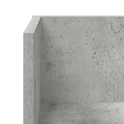 Wall Shelves 2 pcs Concrete Grey 100x16.5x16.5 cm Engineered Wood