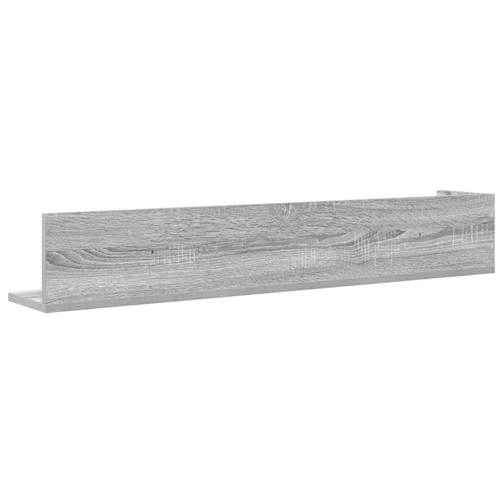 Wall Shelves 2 pcs Grey Sonoma 100x16.5x16.5 cm Engineered Wood