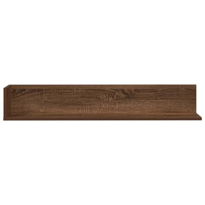 Wall Shelves 2 pcs Brown Oak 100x16.5x16.5 cm Engineered Wood