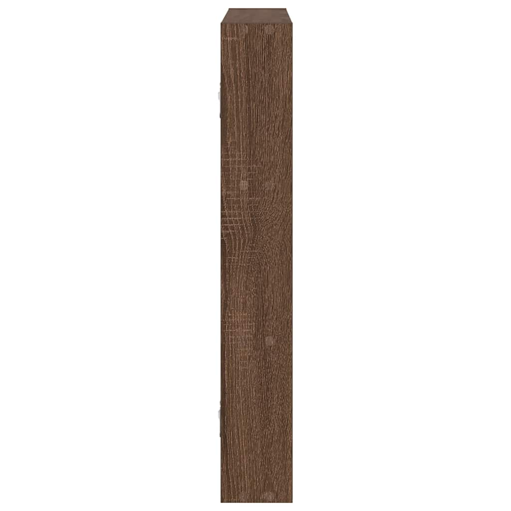 Wall Shelf Brown Oak 43x9x60 cm Engineered Wood