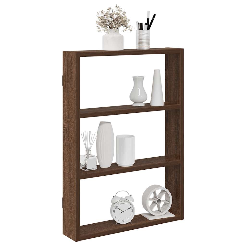 Wall Shelf Brown Oak 43x9x60 cm Engineered Wood