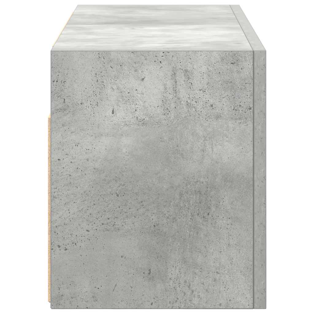 Bathroom Wall Cabinet Concrete Grey 60x25x30 cm Engineered Wood