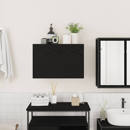 Bathroom Wall Cabinet Black 60x25x40 cm Engineered Wood