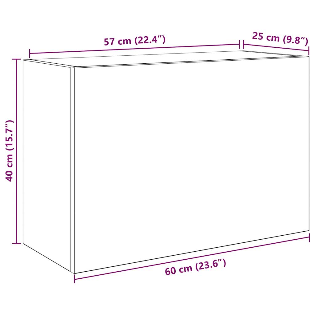 Bathroom Wall Cabinet Sonoma Oak 60x25x40 cm Engineered Wood