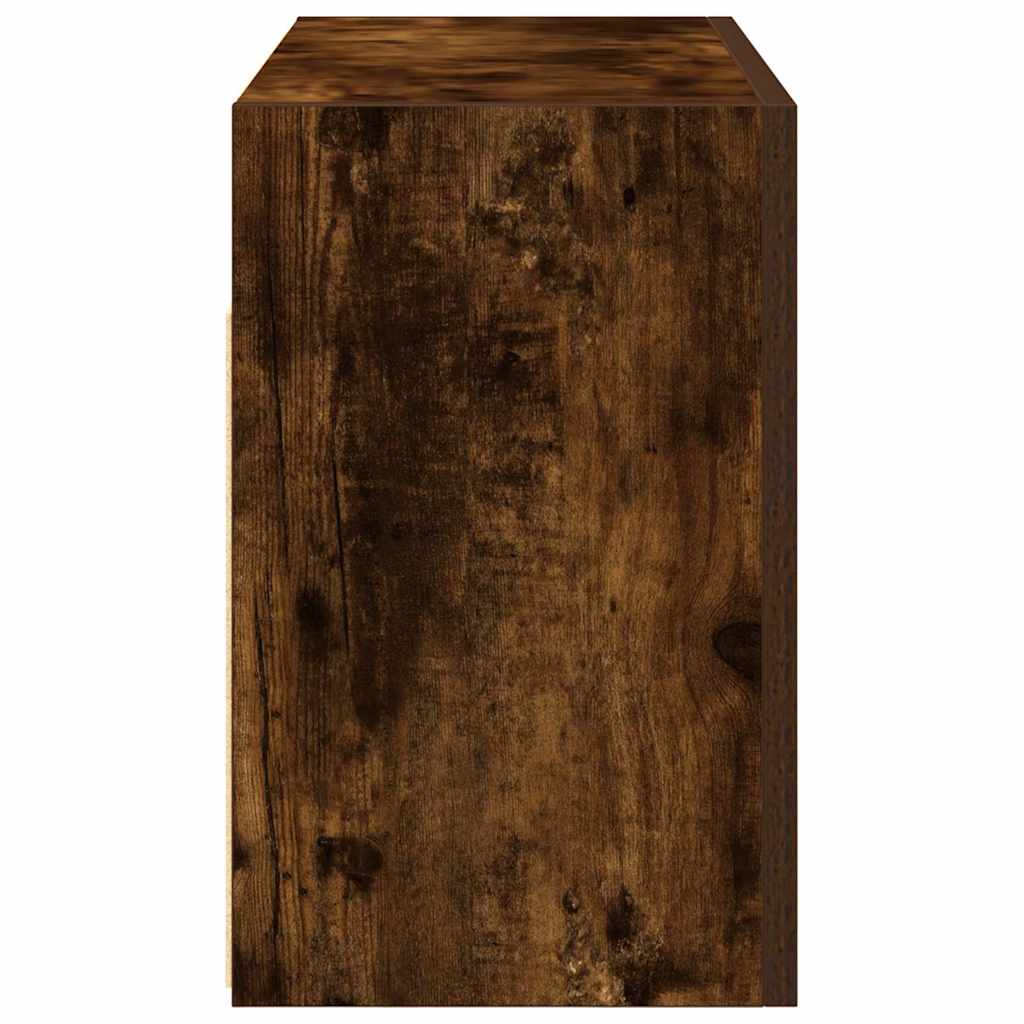 Bathroom Wall Cabinet Smoked Oak 60x25x40 cm Engineered Wood