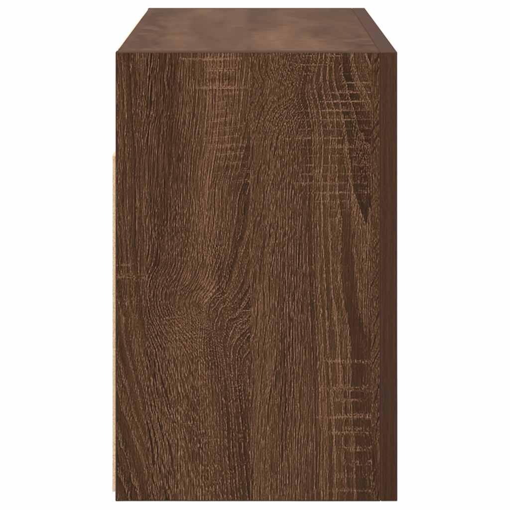 Bathroom Wall Cabinet Brown Oak 60x25x40 cm Engineered Wood