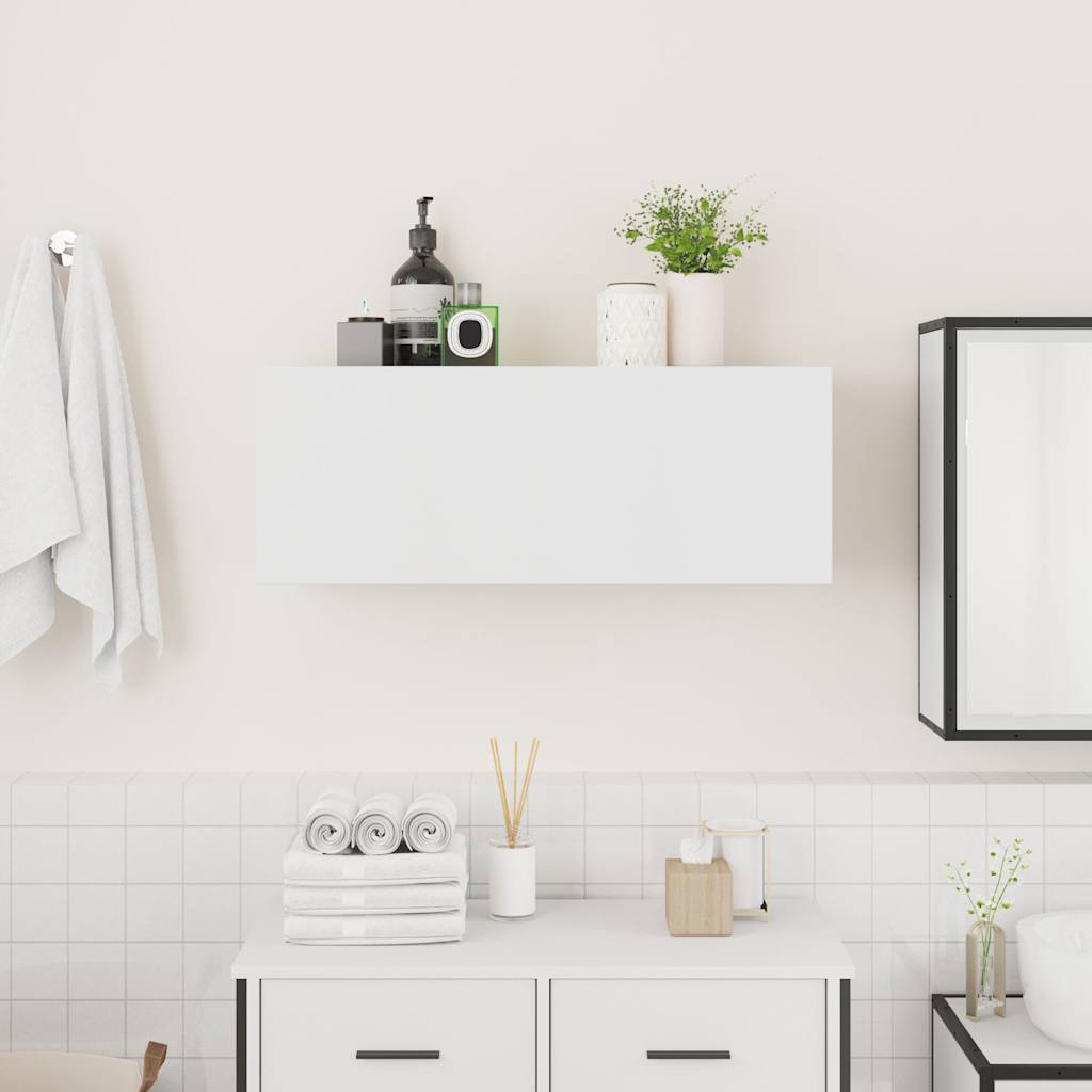 Bathroom Wall Cabinet White 80x25x30 cm Engineered Wood