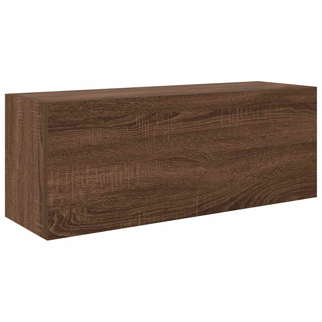 Bathroom Wall Cabinet Brown Oak 80x25x30 cm Engineered Wood