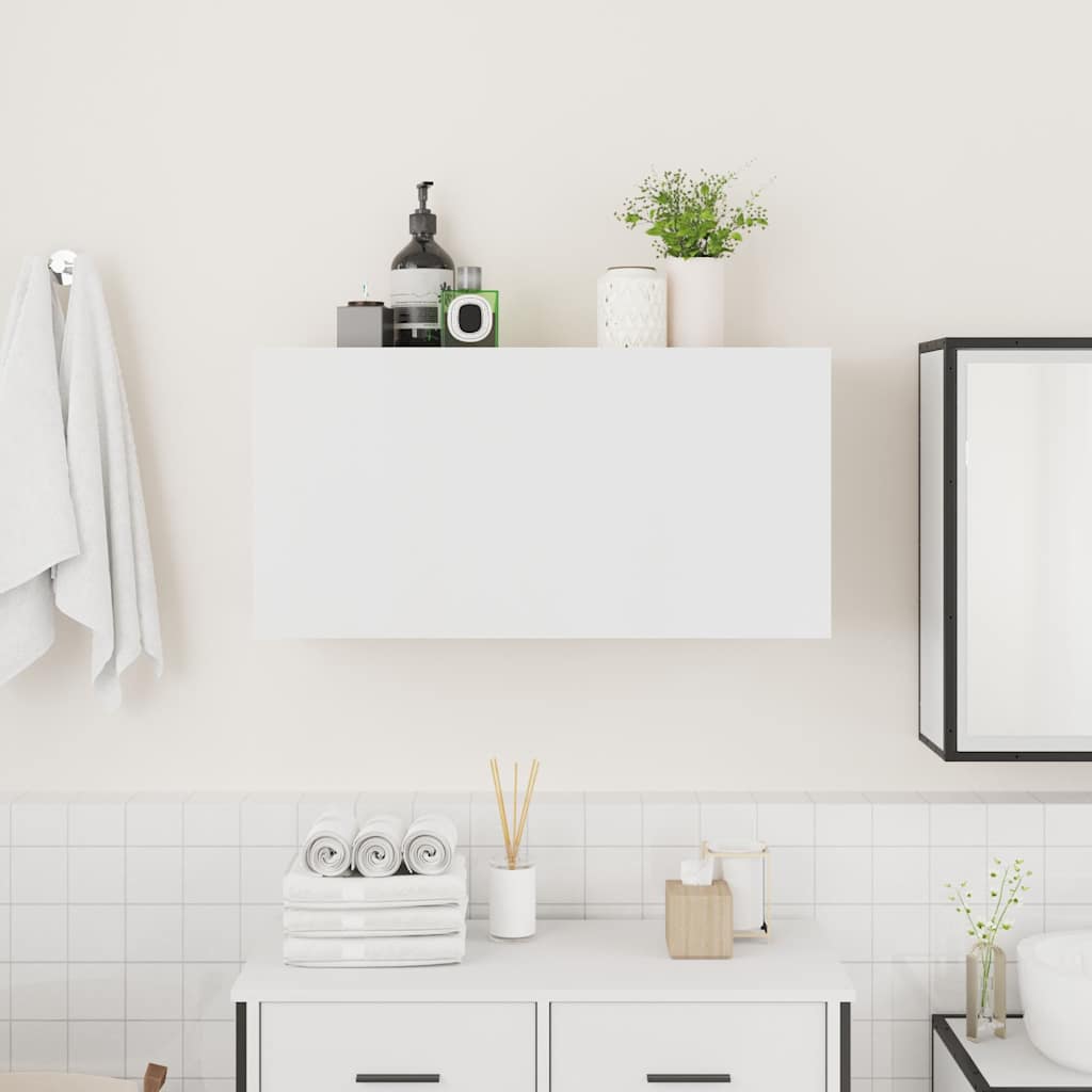 Bathroom Wall Cabinet White 80x25x40 cm Engineered Wood