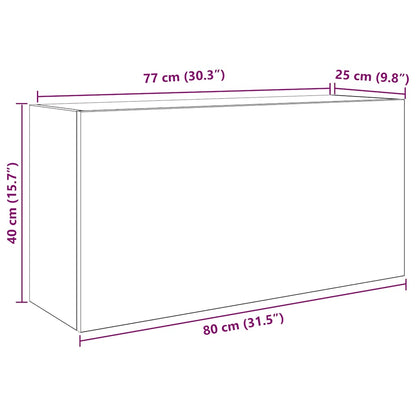 Bathroom Wall Cabinet White 80x25x40 cm Engineered Wood