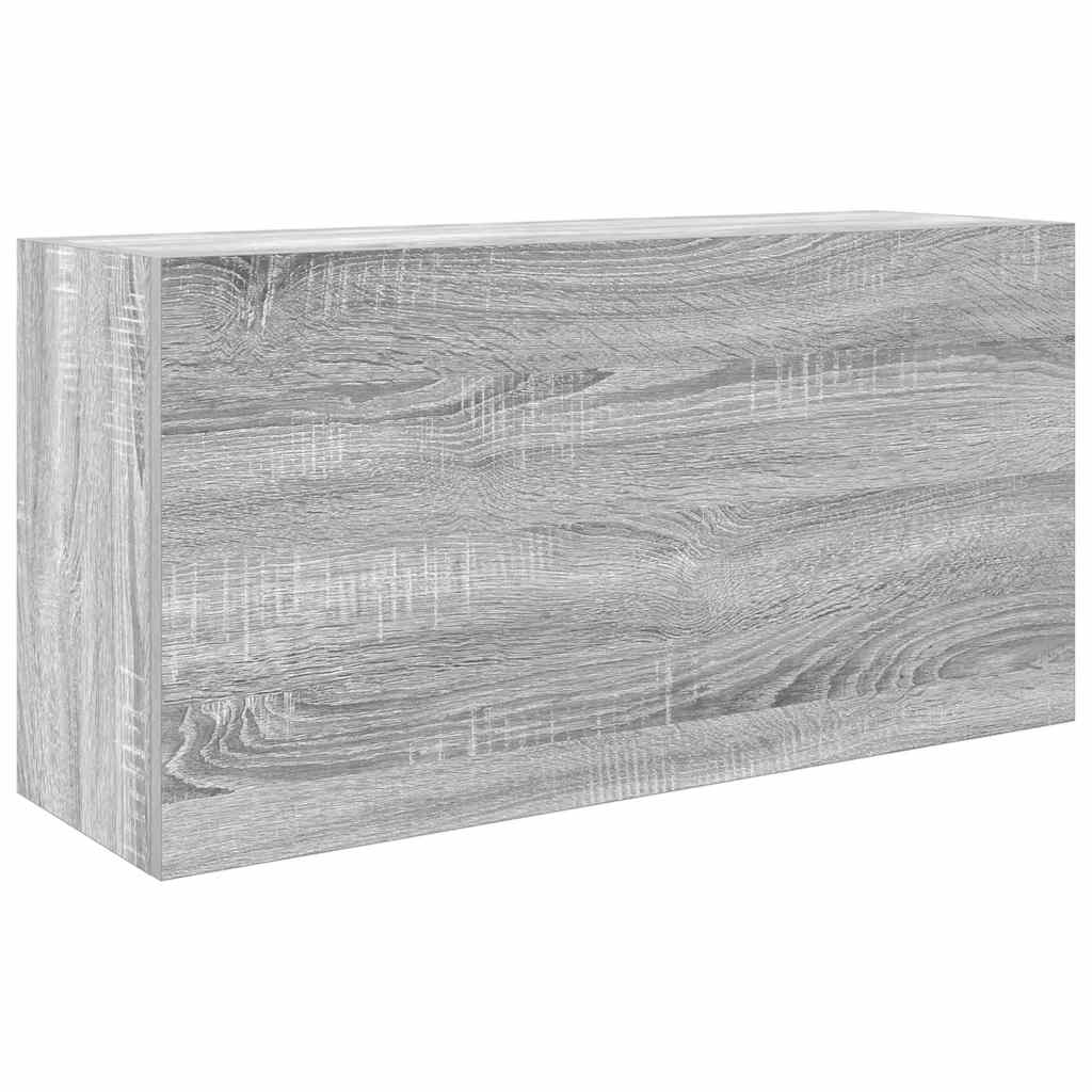 Bathroom Wall Cabinet Grey Sonoma 80x25x40 cm Engineered Wood