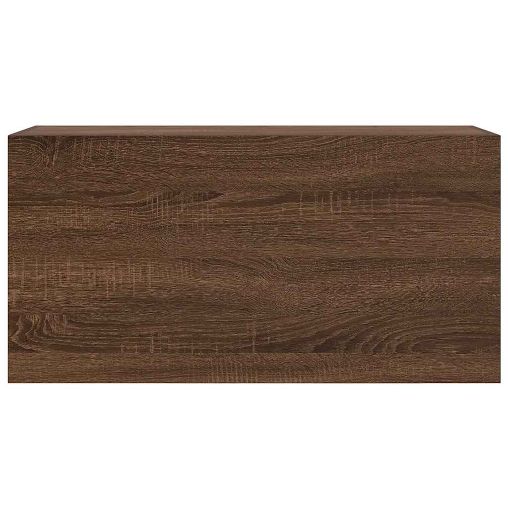 Bathroom Wall Cabinet Brown Oak 80x25x40 cm Engineered Wood