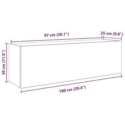 Bathroom Wall Cabinet White 100x25x30 cm Engineered Wood