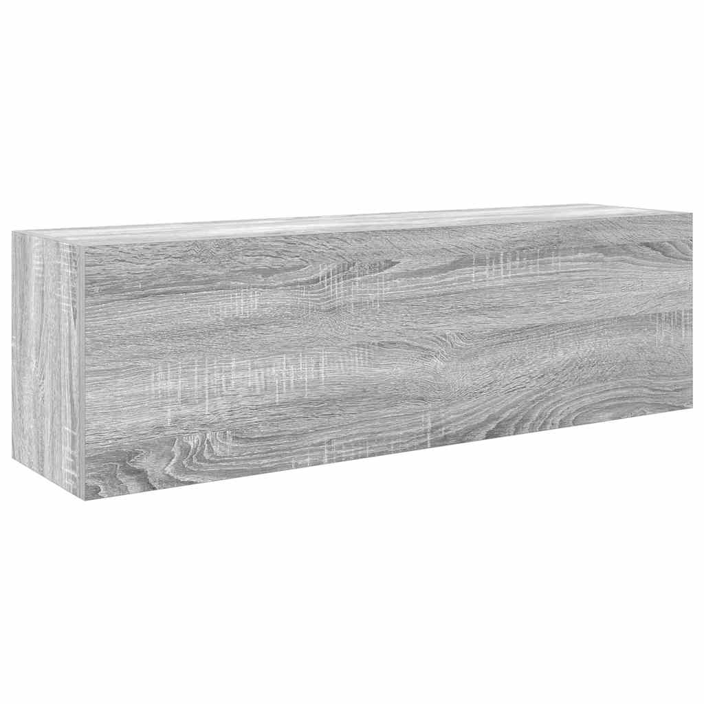 Bathroom Wall Cabinet Grey Sonoma 100x25x30 cm Engineered Wood