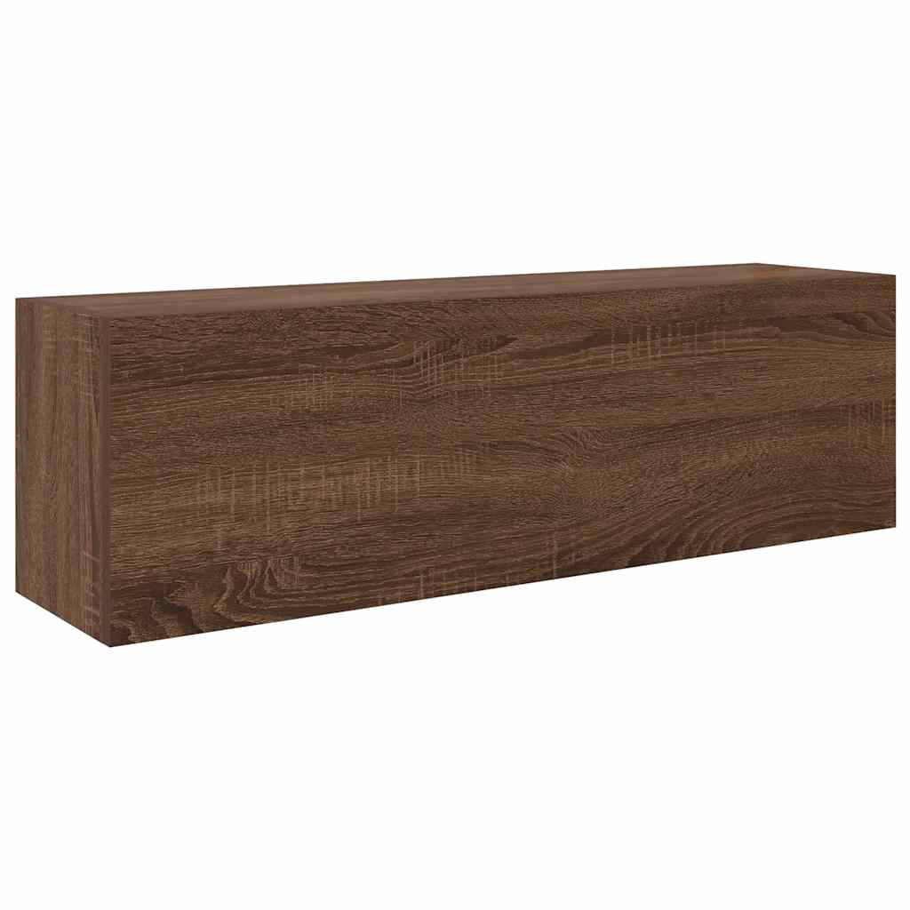 Bathroom Wall Cabinet Brown Oak 100x25x30 cm Engineered Wood