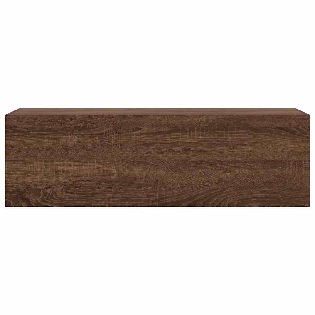 Bathroom Wall Cabinet Brown Oak 100x25x30 cm Engineered Wood