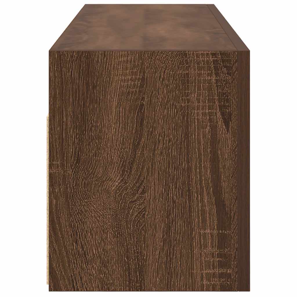 Bathroom Wall Cabinet Brown Oak 100x25x30 cm Engineered Wood