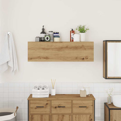 Bathroom Wall Cabinet Artisan Oak 100x25x30 cm Engineered Wood