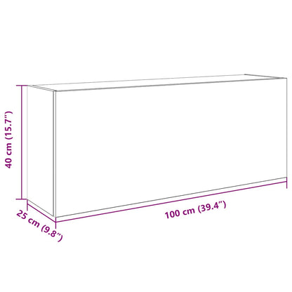 Bathroom Wall Cabinet White 100x25x40 cm Engineered Wood