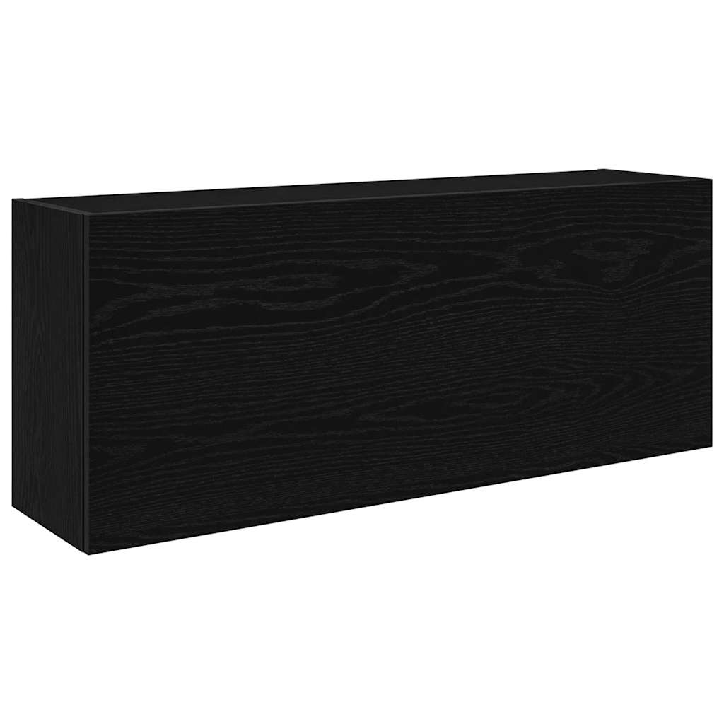 Bathroom Wall Cabinet Black 100x25x40 cm Engineered Wood