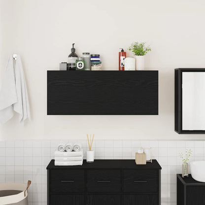 Bathroom Wall Cabinet Black 100x25x40 cm Engineered Wood