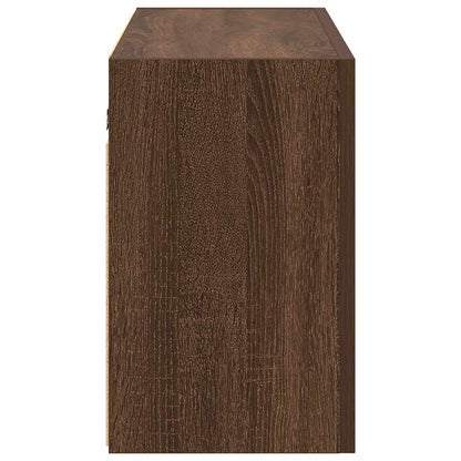 Bathroom Wall Cabinet Brown Oak 100x25x40 cm Engineered Wood