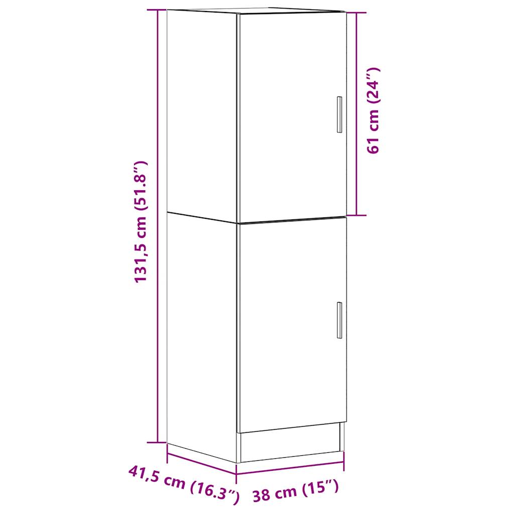 Kitchen Cabinet White 38x41.5x131.5 cm Engineered Wood