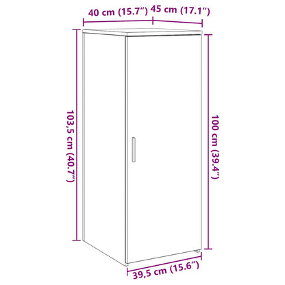 Storage Cabinet Black 40x45x103.5 cm Engineered Wood