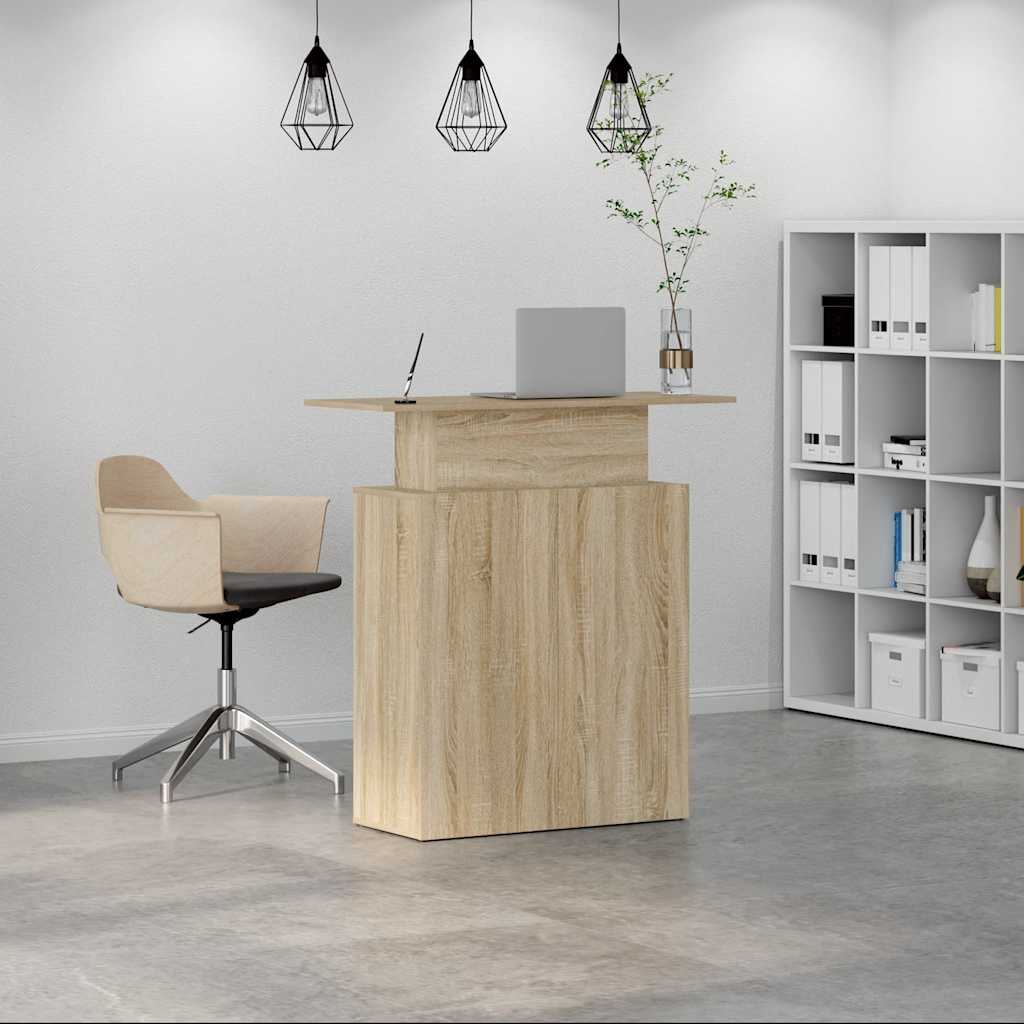 Reception Desk Sonoma Oak 100x40x104 cm Engineered Wood