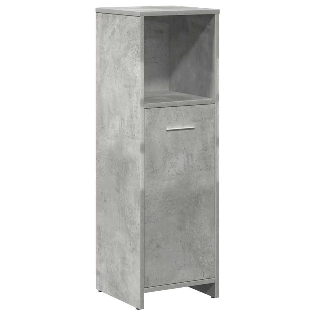 3 Piece Bathroom Furniture Set Concrete Grey Engineered Wood