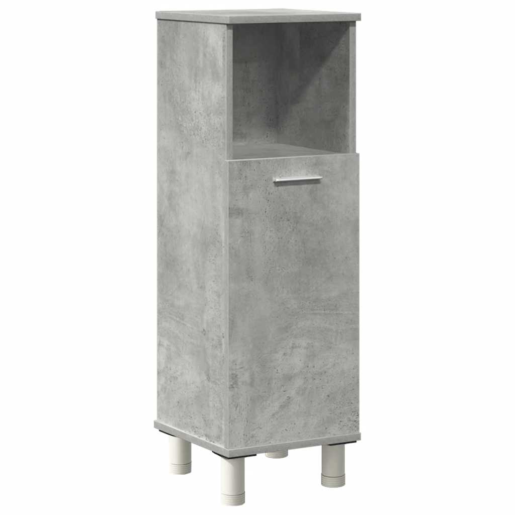 3 Piece Bathroom Furniture Set Concrete Grey Engineered Wood