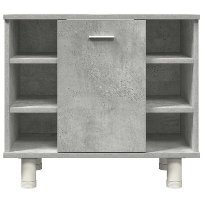 3 Piece Bathroom Furniture Set Concrete Grey Engineered Wood