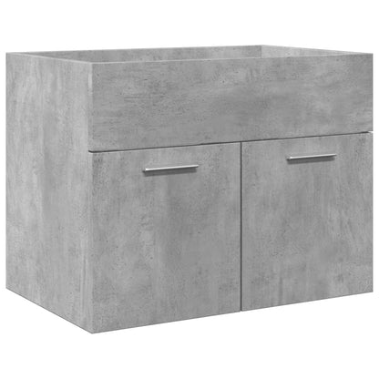 Bathroom Sink Cabinet with Built-in Basin Concrete Grey