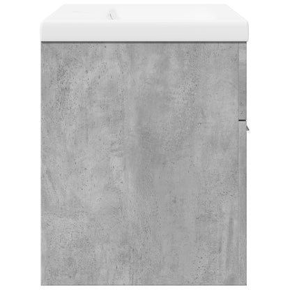 Bathroom Sink Cabinet with Built-in Basin Concrete Grey