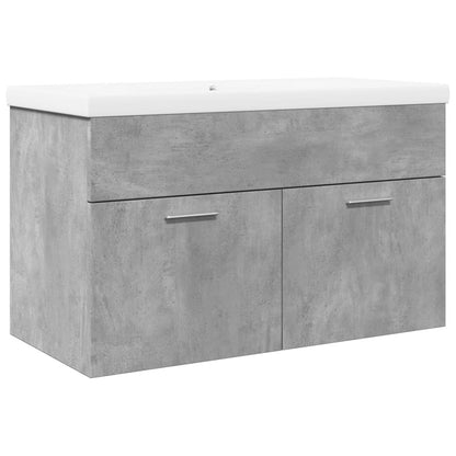 Bathroom Sink Cabinet with Built-in Basin Concrete Grey