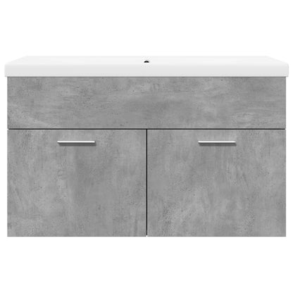 Bathroom Sink Cabinet with Built-in Basin Concrete Grey