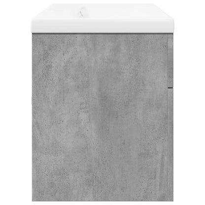 Bathroom Sink Cabinet with Built-in Basin Concrete Grey