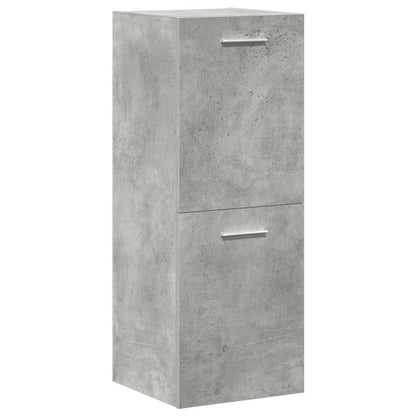 4 Piece Bathroom Furniture Set Concrete Grey Engineered Wood