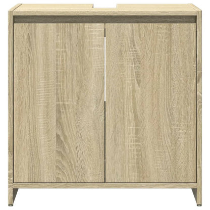 3 Piece Bathroom Furniture Set Sonoma Oak Engineered Wood