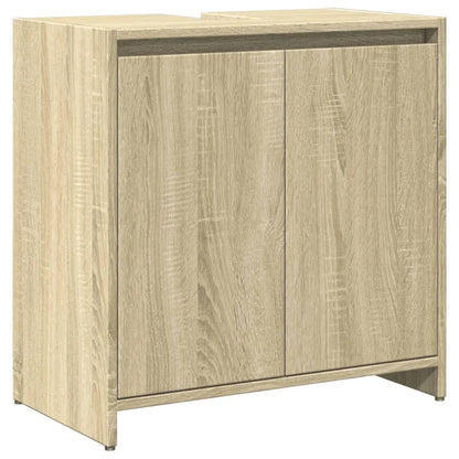 3 Piece Bathroom Furniture Set Sonoma Oak Engineered Wood