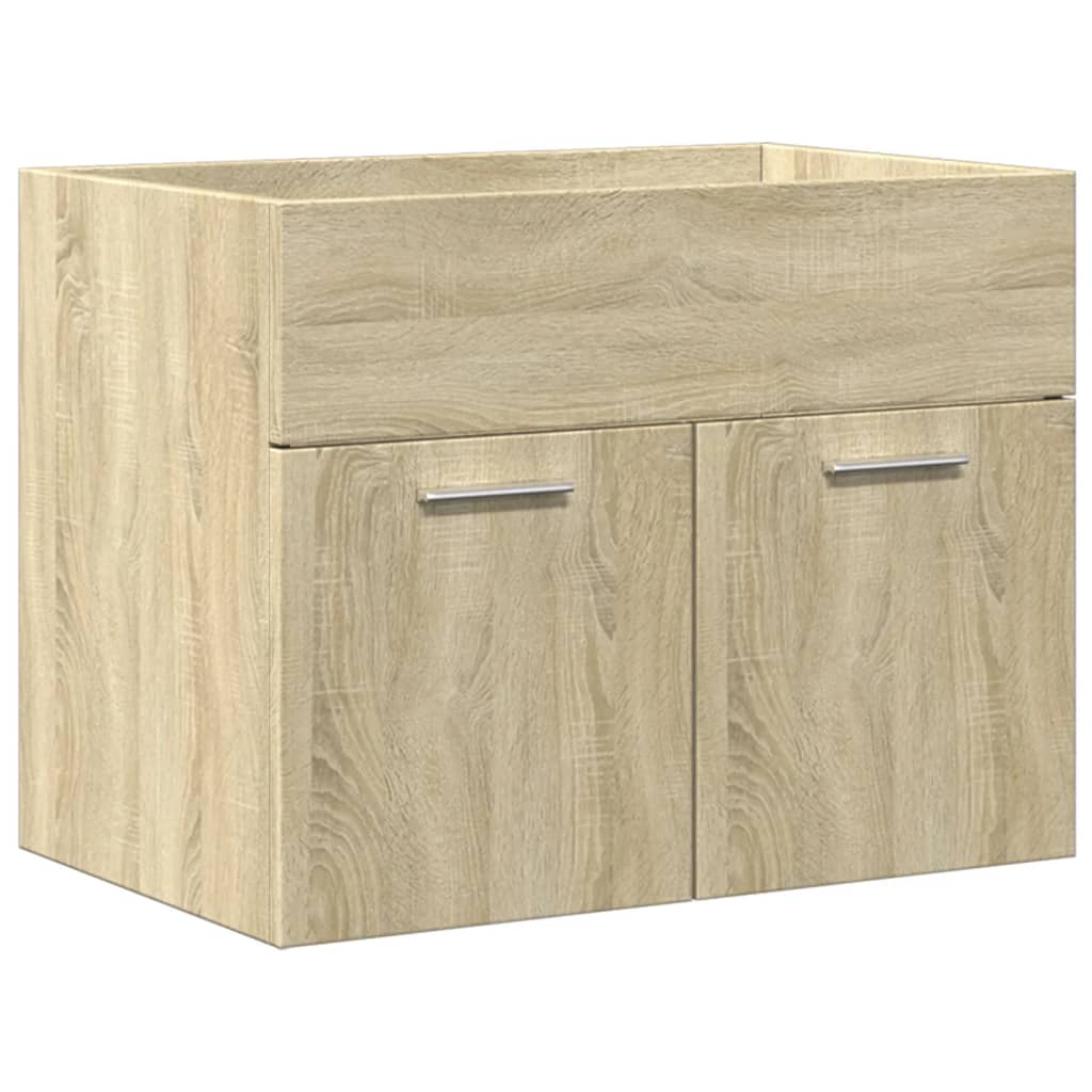 3 Piece Bathroom Furniture Set Sonoma Oak Engineered Wood