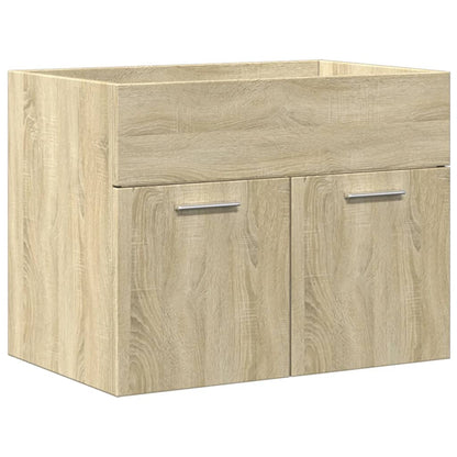 3 Piece Bathroom Furniture Set Sonoma Oak Engineered Wood