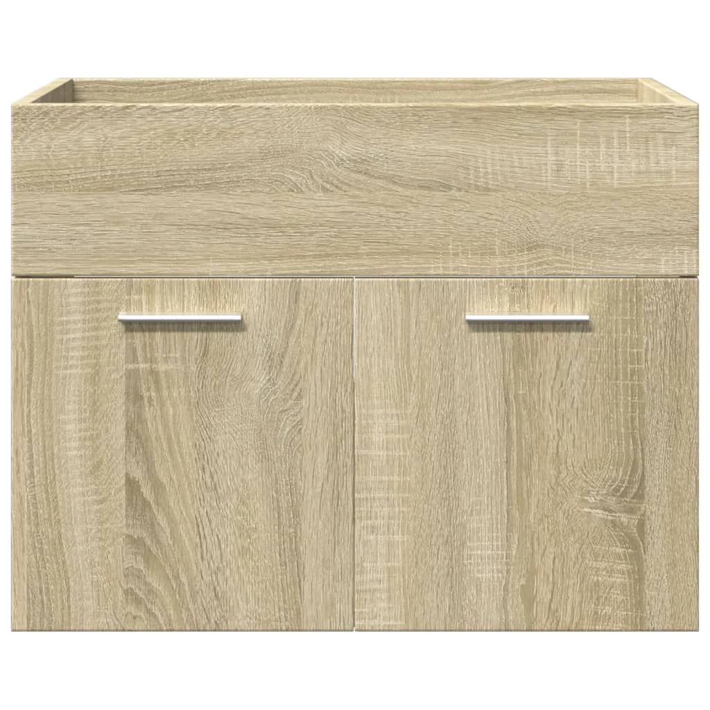 3 Piece Bathroom Furniture Set Sonoma Oak Engineered Wood