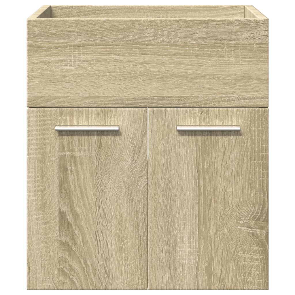 4 Piece Bathroom Furniture Set Sonoma Oak Engineered Wood