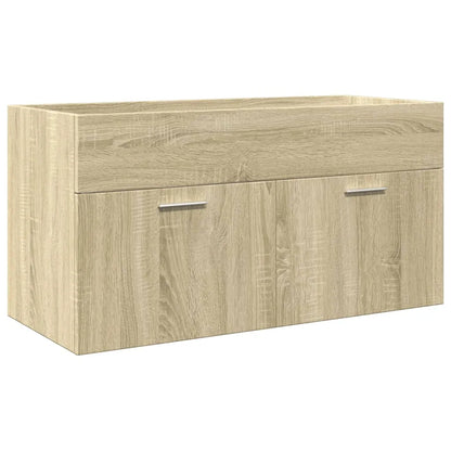 4 Piece Bathroom Furniture Set Sonoma Oak Engineered Wood