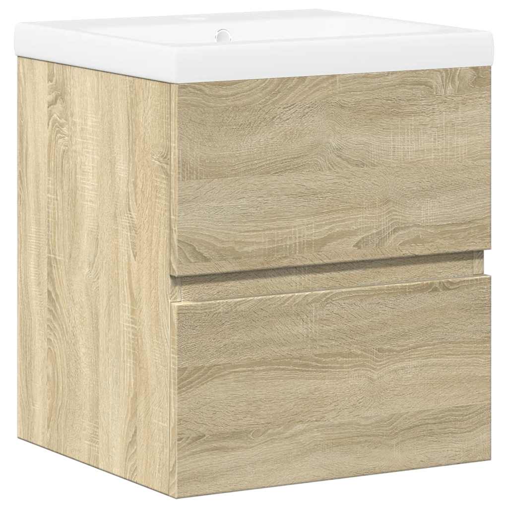 2 Piece Bathroom Furniture Set Sonoma Oak Engineered Wood